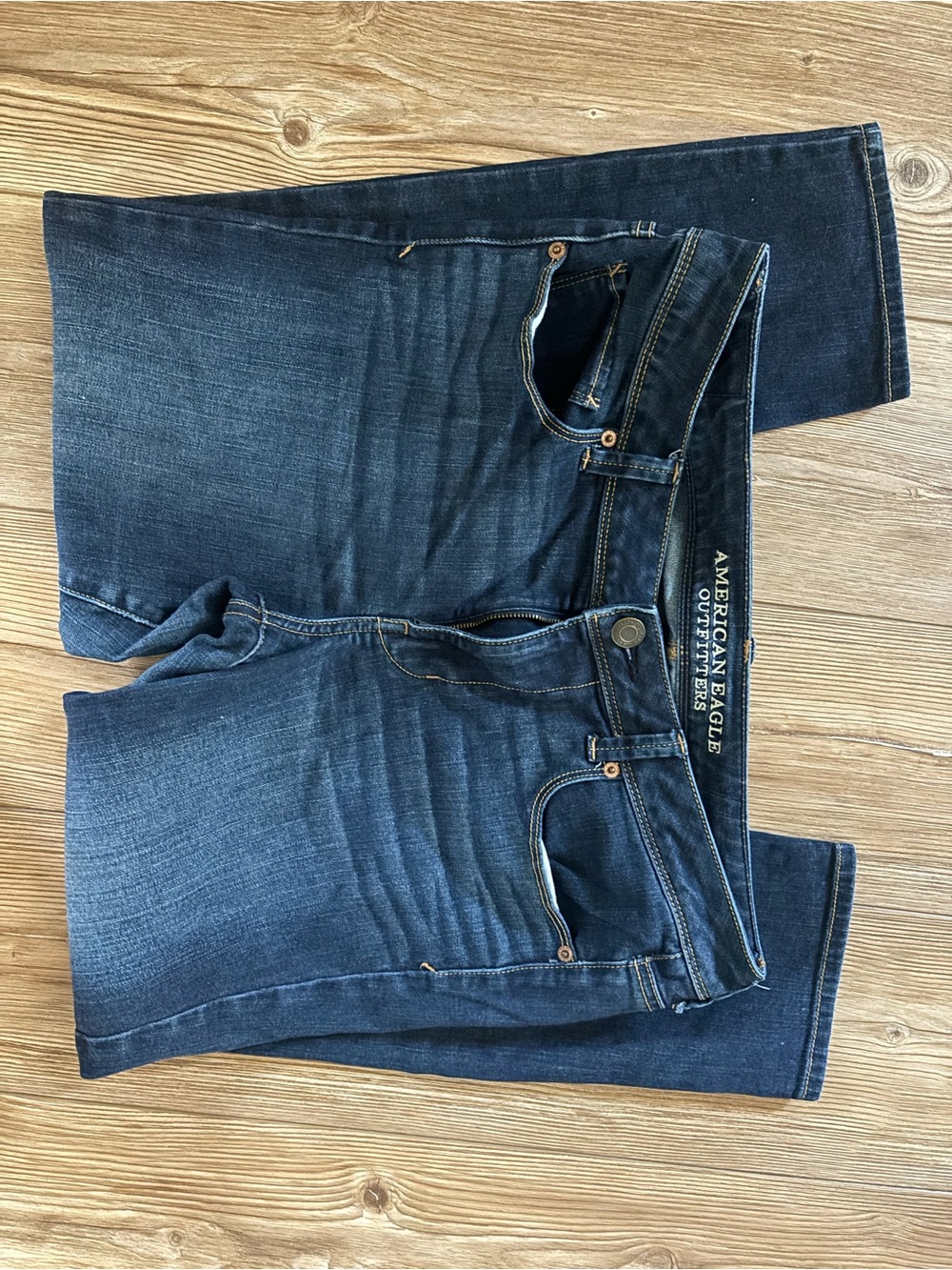 American Eagle Outfitters Women’s Straight Leg Jeans - Dark Indigo